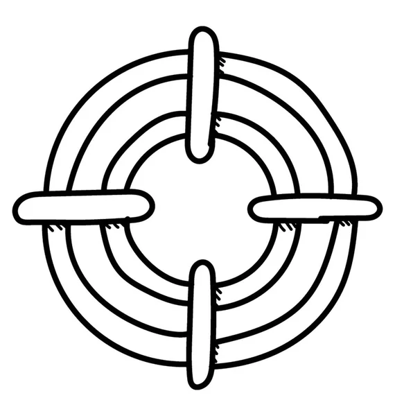 Иконка Doodle Дизайн Дартс — стоковый вектор