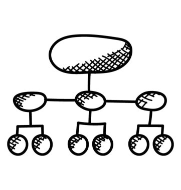 İş akışının tasarım simgesi doodle