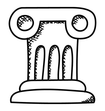 Kürsü simgesi tasarım doodle