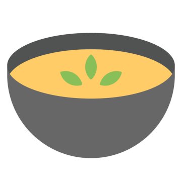 Bir kâse baharatlı sos düz tasarım simgesi 