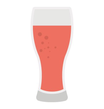 Soğuk bira cam, alkol içki düz simgesi