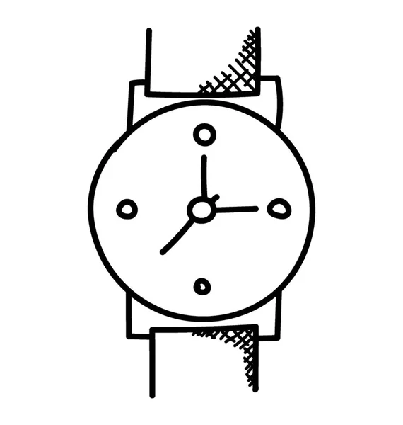 Ein Doodle Design Der Uhr Pünktlichkeitskonzept — Stockvektor