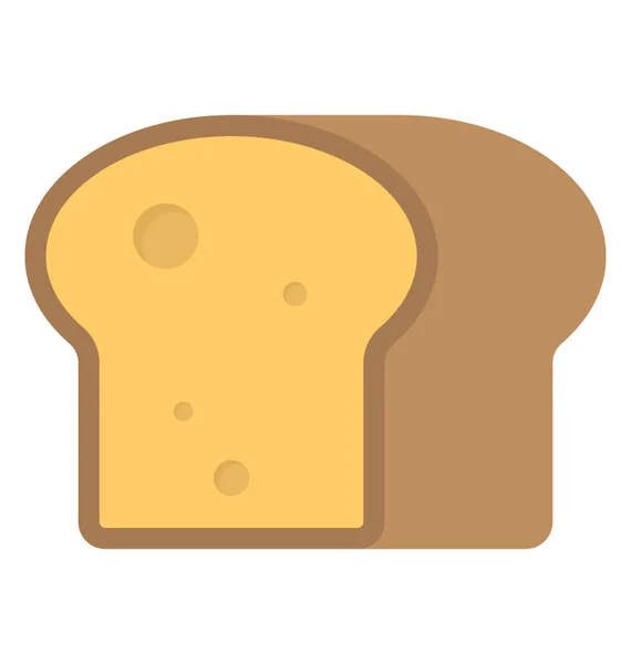 Pan Entero Panadería Icono Plano Elemento — Vector de stock