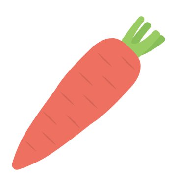 Taze ve tatlı havuç düz simgesi