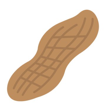 Soyulmamış bir fındık, fıstık düz simgesi