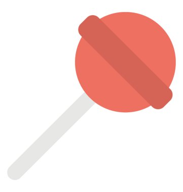  Çocuklar tatlı, lolipop düz simgesi