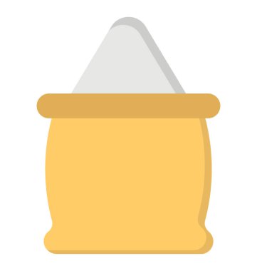 Çanta dolusu pirinç çuvalı, Gıda Depolama düz simgesi