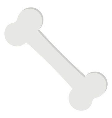 Köpek kemik düz tasarım simgesi, 