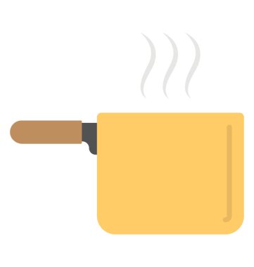 Pan düz simgesi yemek yemek yiyecek