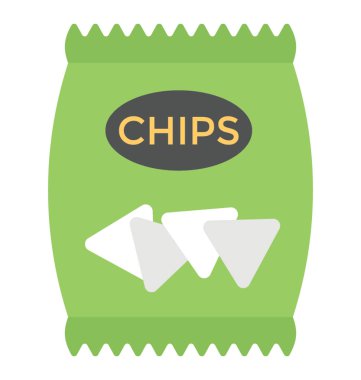 Patates aperatifler, düz simge paketi