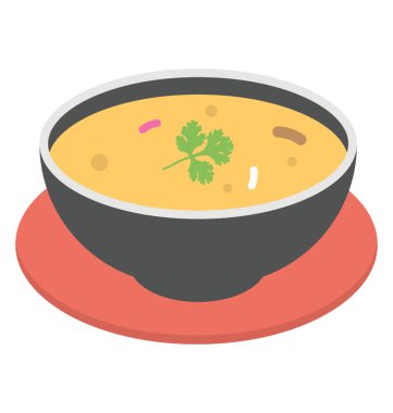 Bir kâse baharatlı sos düz tasarım simgesi 