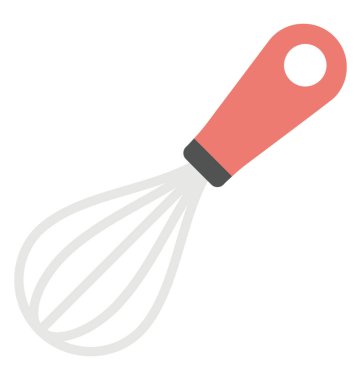 El çırpıcı, çırpma teli düz simgesi