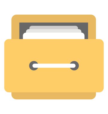 Belge Düzenleyicisi, dosya dolabı düz simgesi