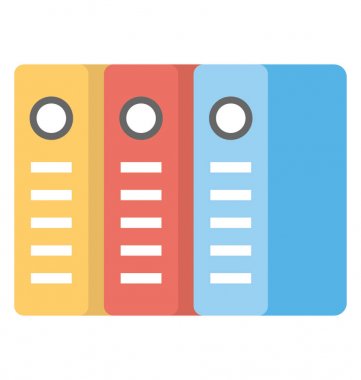 Bir dizi kutu eğe, arşiv klasör düz simgesi