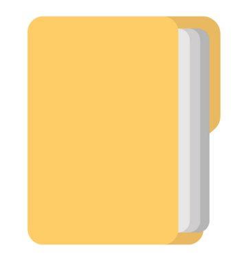 Belgeleri, düz simgesi olan bir dosya klasörü