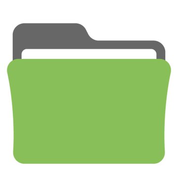 Belgeler ile dosya, kayıt yönetimi düz simgesini