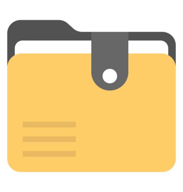 Düğmeli dosyası, düz taşınabilir belge klasör tasarım