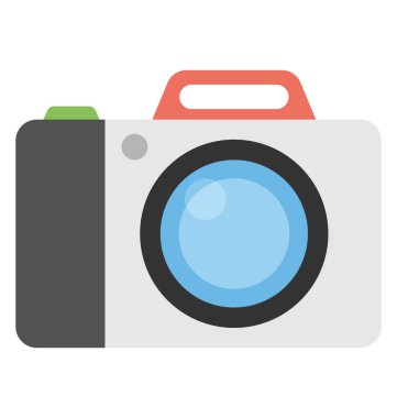 Flash fotoğraf makinesi, fotoğraf aygıt düz simgesi