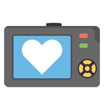 Kompakt dijital fotoğraf makinesi, düz simgesi