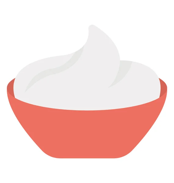 冷冻酸奶 扁图标 — 图库矢量图片