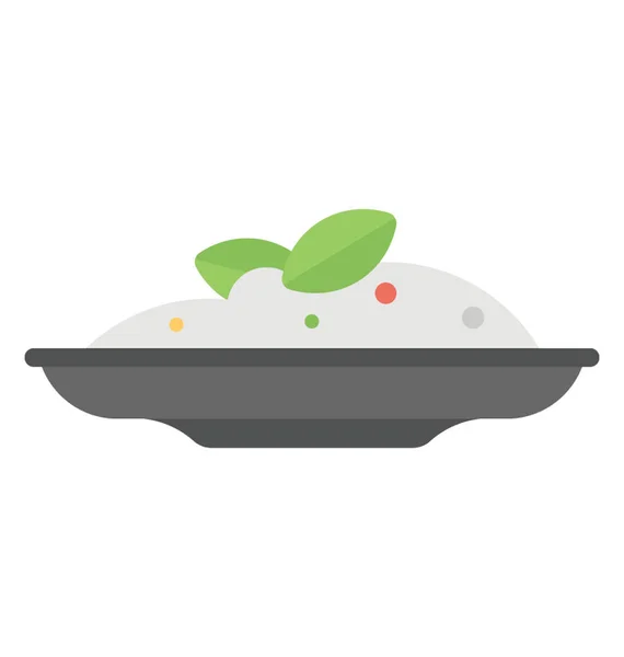 添えて米 健康食品フラット アイコンの完全版 — ストックベクタ