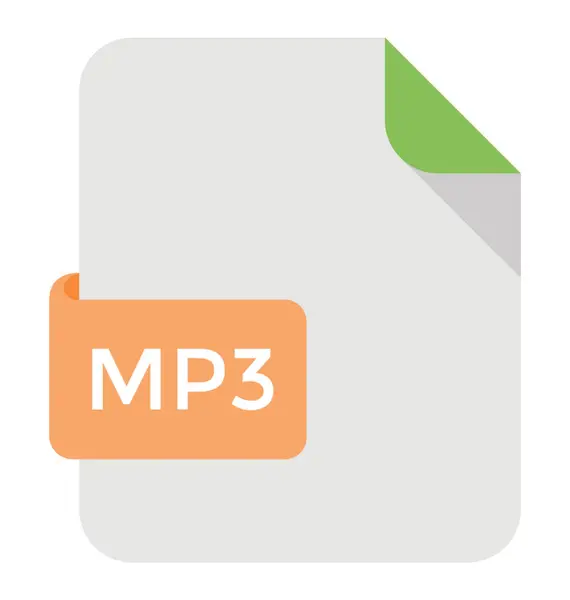 Documento Com Extensão Mp3 Conceito Arquivo Áudio — Vetor de Stock