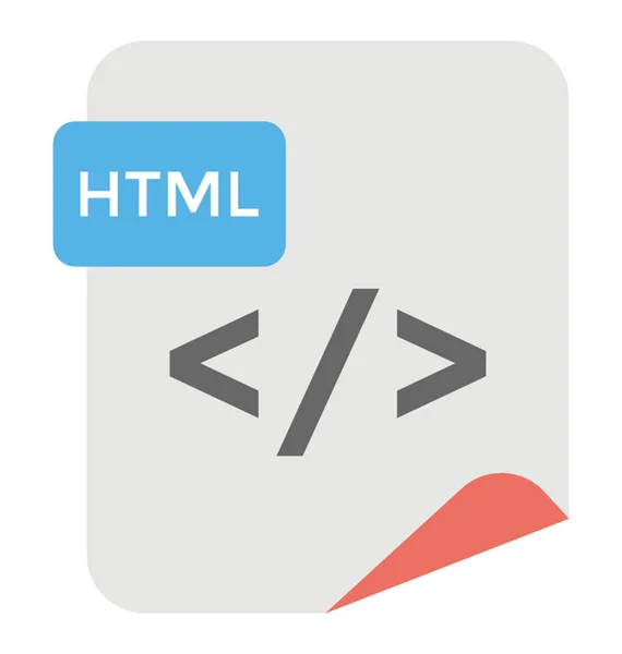 Html Datei Dokument Web Codierungskonzept — Stockvektor