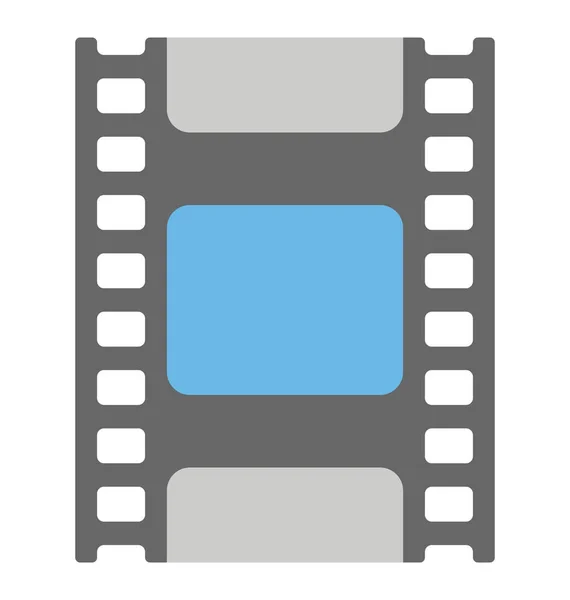 Film Fotografie Film Strip Platte Pictogram — Stockvector