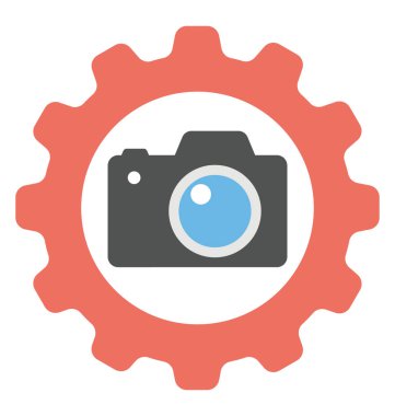 Kamera yapılandırma, kamera ayarı düz simgesi