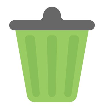 Bir düz tasarım simgesini çöp kutusu, Geri Dönüşüm Kutusu'nu kavramı, 