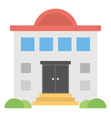 Hükümet Binası, Adliye düz simgesi tasarım