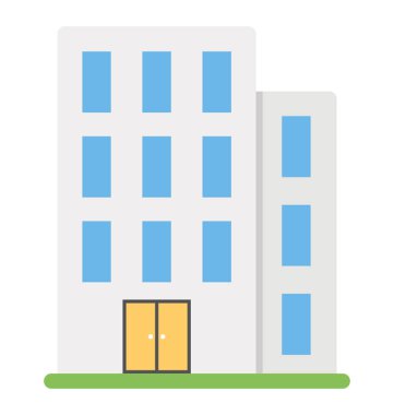 Düz simgesi tasarım bir apartman binası