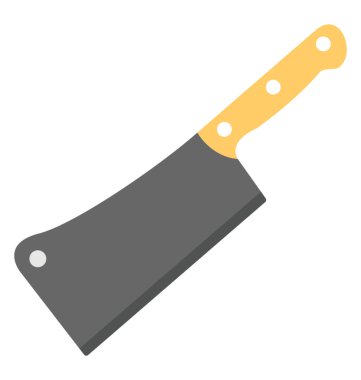 Etleri, bir kasap satırı kesmek için bir kasap bıçağı