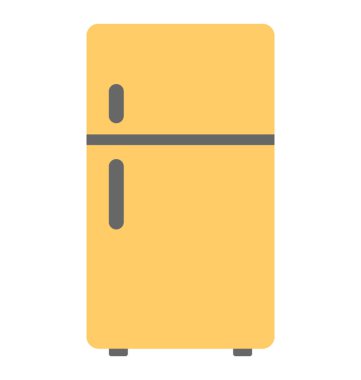 Bir buzdolabı ve düz simgesi tasarım
