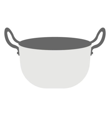 Düz simgesi tasarım bir pişirme tencere