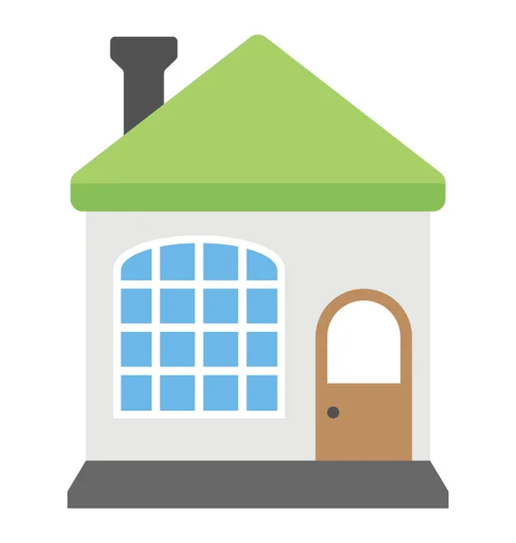 Ein Kleines Wohnhaus Einfamilienhaus — Stockvektor