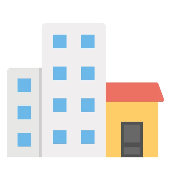 Een Residentieel Gebouw Genaamd Condominium — Stockvector