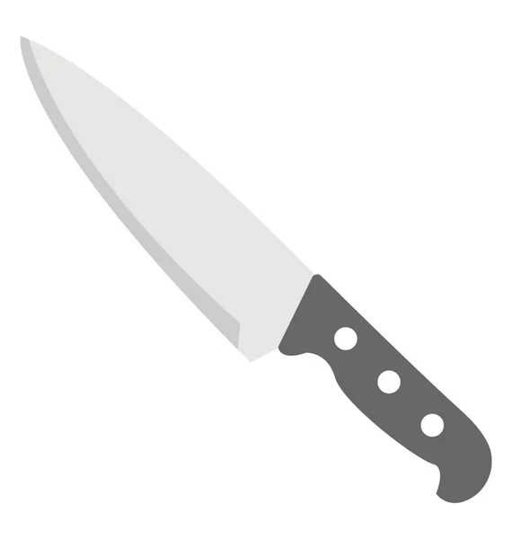 Sharp Kitchen Knife Cutting — Stock Vector