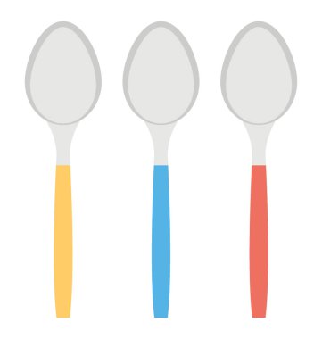 Düz simgesi tasarım yemek kaşığı