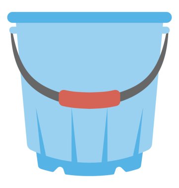 Bir su kovası, plastik su kabı