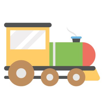 Lokomotif, retro Vintage tren yassı simgesi