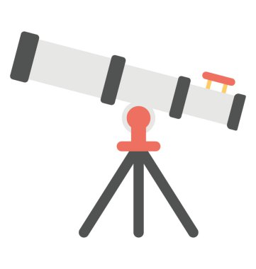 Astronomik teleskop, spyglass düz simgesi