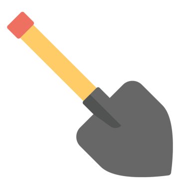 Bir el küreği, spade düz simgesi