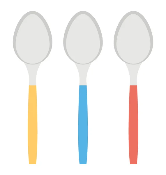 Flat Icon Design Tablespoons — Stock Vector