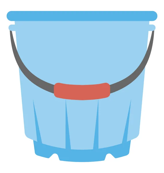 Water Bucket Plastic Water Container — Stock Vector