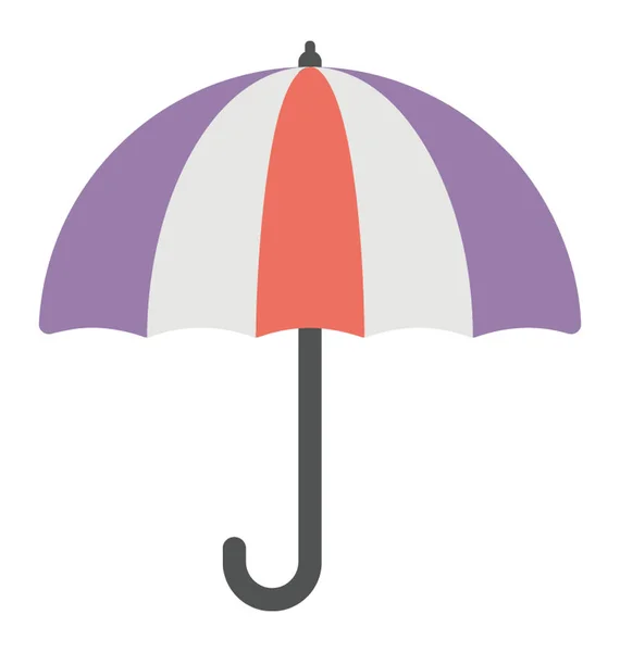 Otevřeného Deštník Slunečník Ploché Ikony — Stockový vektor