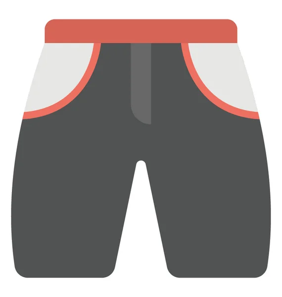 Menswear Shorts Knicker Flat Icon — Stock Vector