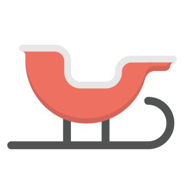 Kırmızı Noel Noel Baba, kızak düz simgesi atlı kızak