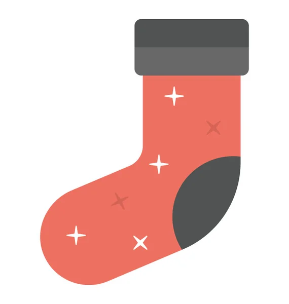 Sıcak Kış Çorap Noel Kavramı — Stok Vektör