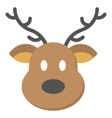 Noel Ren geyiği yüz, hayvan yüz 